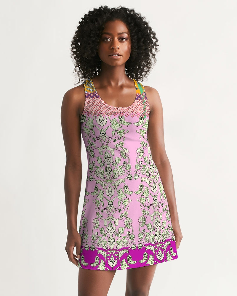 MIRACULOUS FLOWERS -PINK || Women's Racerback Dress