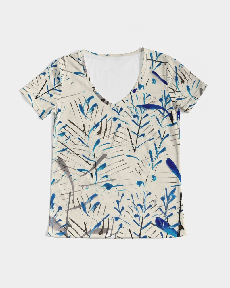 MOONLIGHT BRANCH  Women's V-Neck Tee
