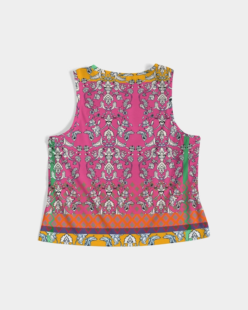 MIRACULOUS FLOWERS -PINK || Women's Cropped Tank