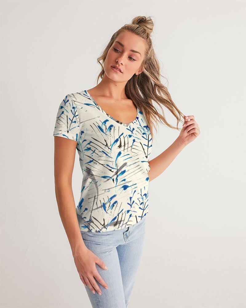 MOONLIGHT BRANCH  Women's V-Neck Tee