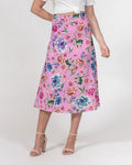 AMORE PINK Women's A-Line Midi Skirt