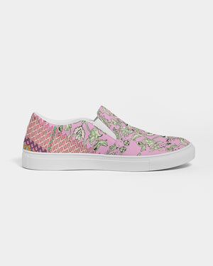 Open image in slideshow, MIRACULOUS FLOWERS -PINK || Women&#39;s Slip-On Canvas Shoe
