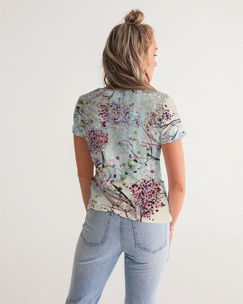 SHADOWS OF PARADISE Women's V-Neck Tee