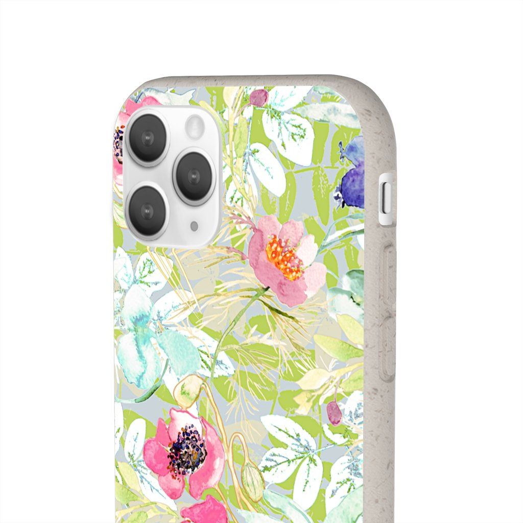 Biodegradable Case || BLUE BLOMS IN GOLLESTAN GARDEN || 