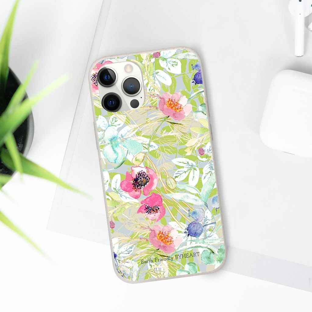 Biodegradable Case || BLUE BLOMS IN GOLLESTAN GARDEN || 