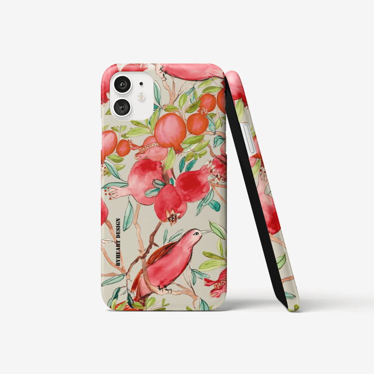 iPhone 11 case - POMEGRANATE PARADISE FRUITS || GREY ||