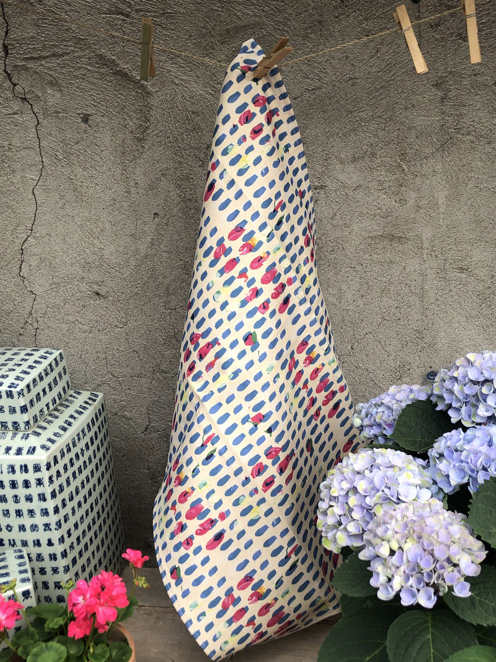 BLUE DOTS | Organic Dish towel |
