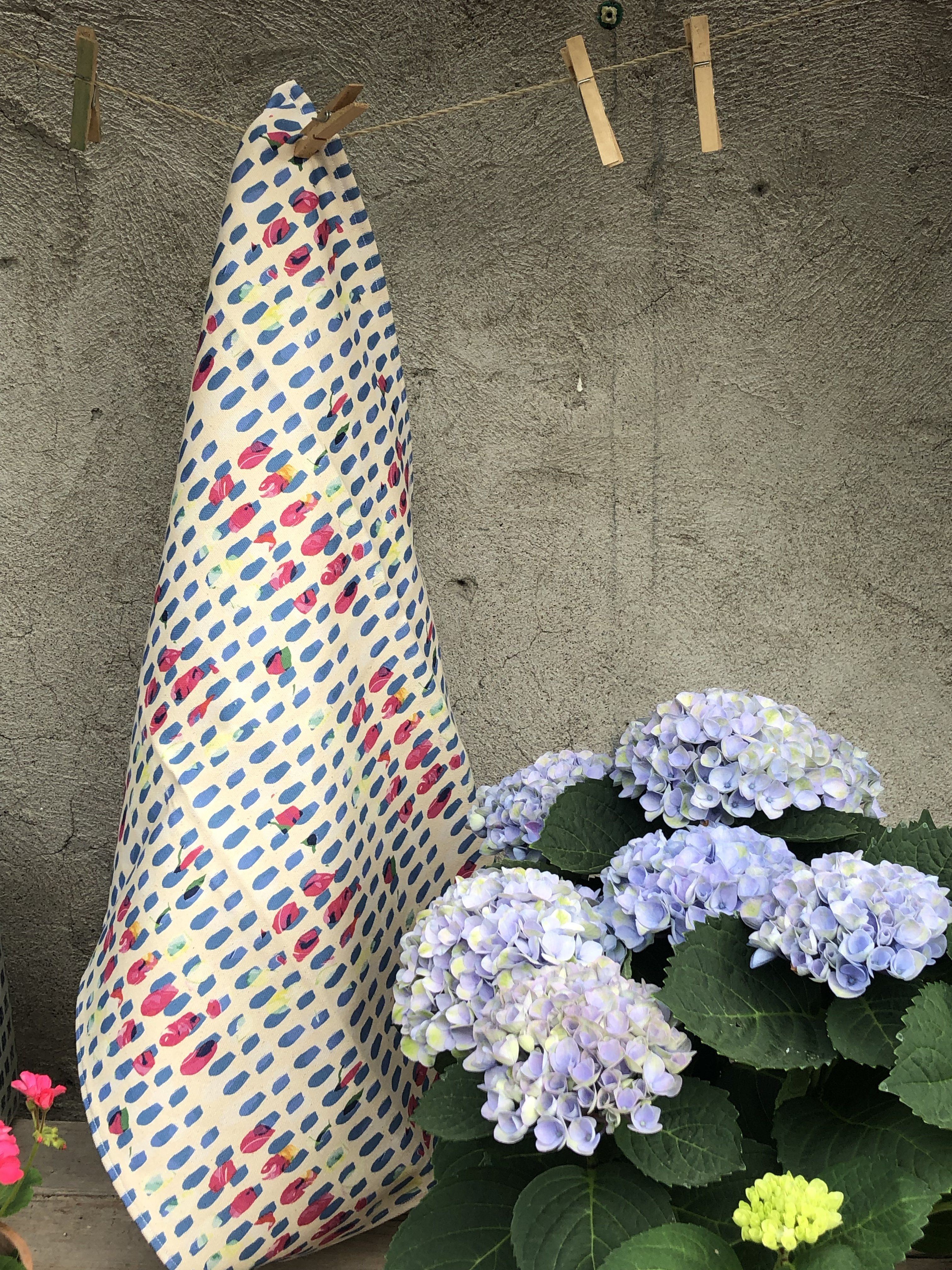 BLUE DOTS | Organic Dish towel |