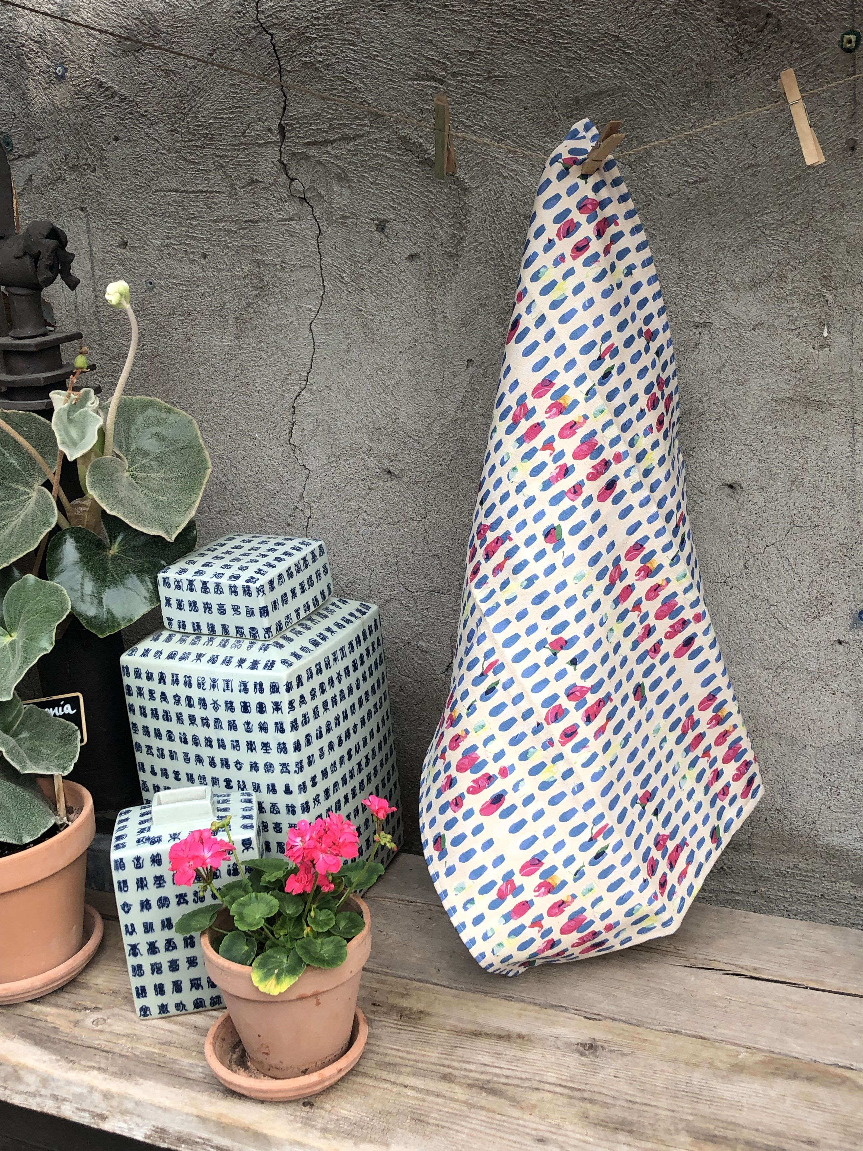BLUE DOTS | Organic Dish towel |