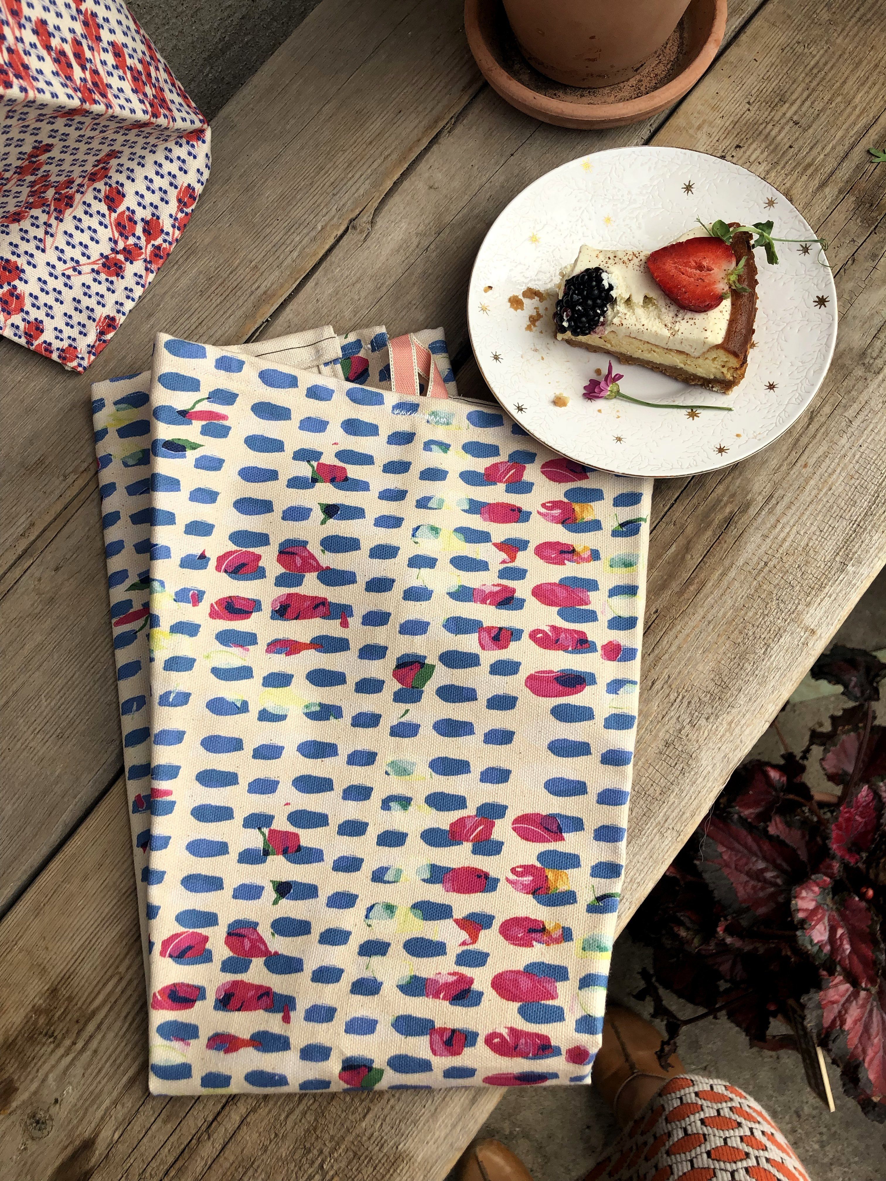 BLUE DOTS | Organic Dish towel |