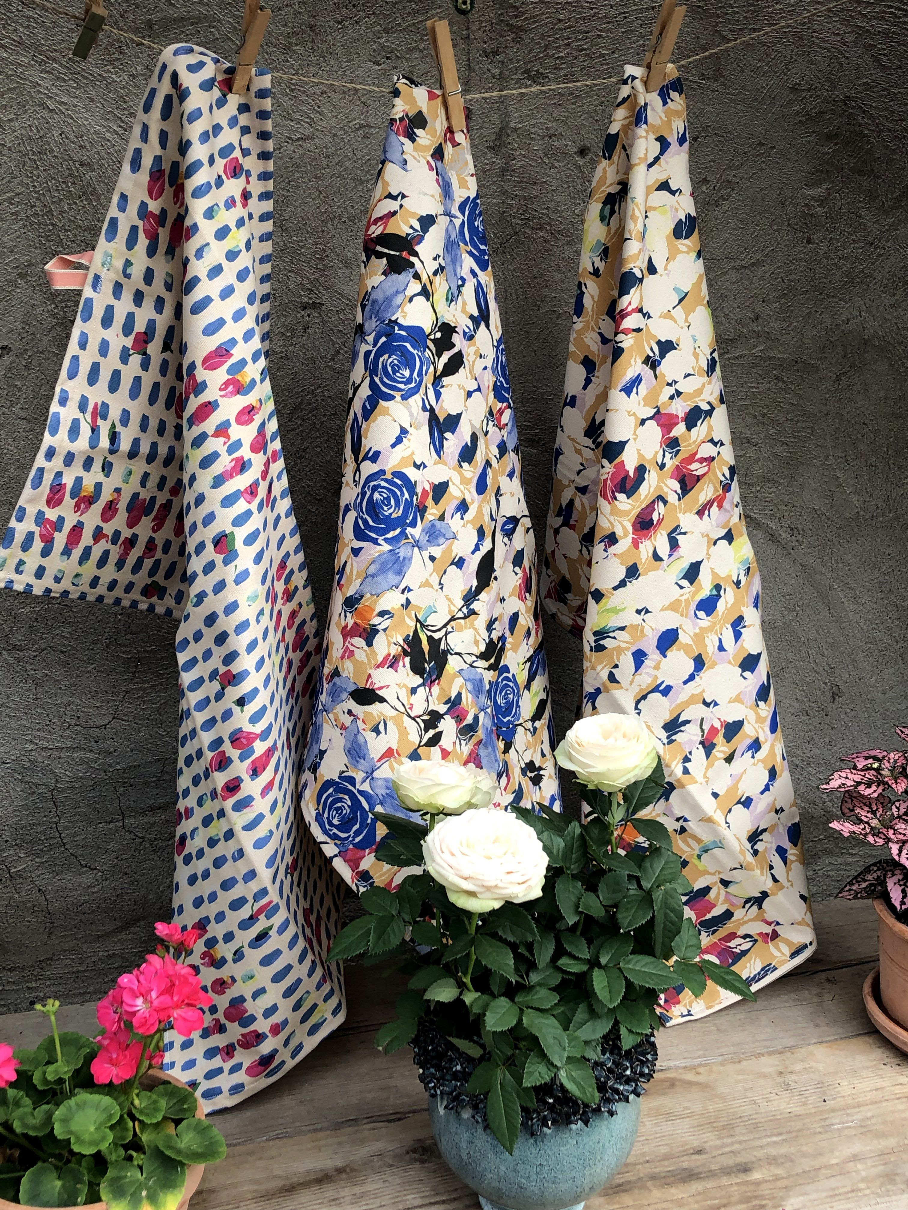 BLUE DOTS | Organic Dish towel |