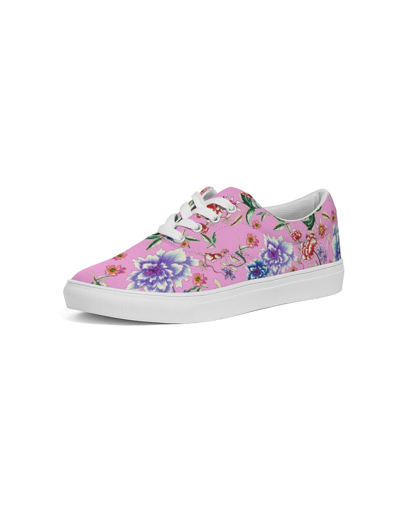 AMORE PINK Women's Lace Up Canvas Shoe