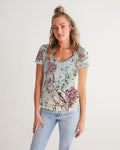 SHADOWS OF PARADISE Women's V-Neck Tee