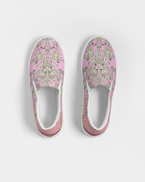 MIRACULOUS FLOWERS -PINK || Women's Slip-On Canvas Shoe