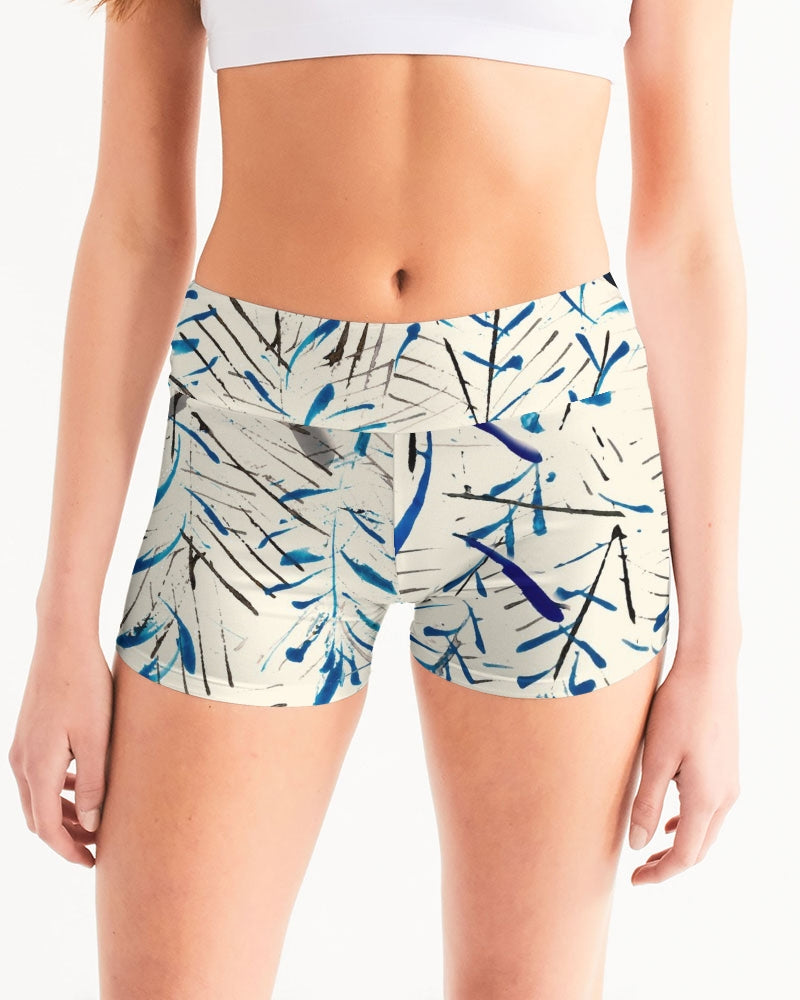 MOONLIGHT BRANCH  Women's Mid-Rise Yoga Shorts