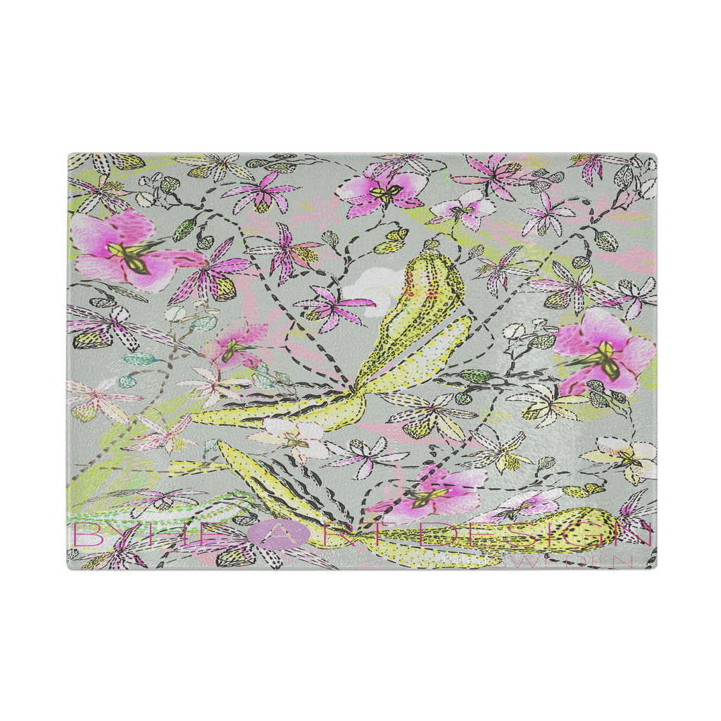 PINK ORCHID | CUTTING BOARD | durable tempered glass