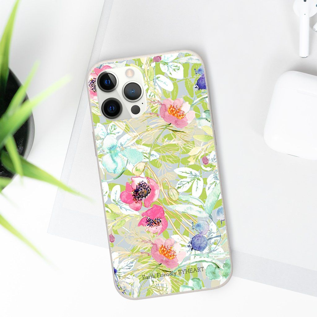 Biodegradable Case || BLUE BLOMS IN GOLLESTAN GARDEN || 