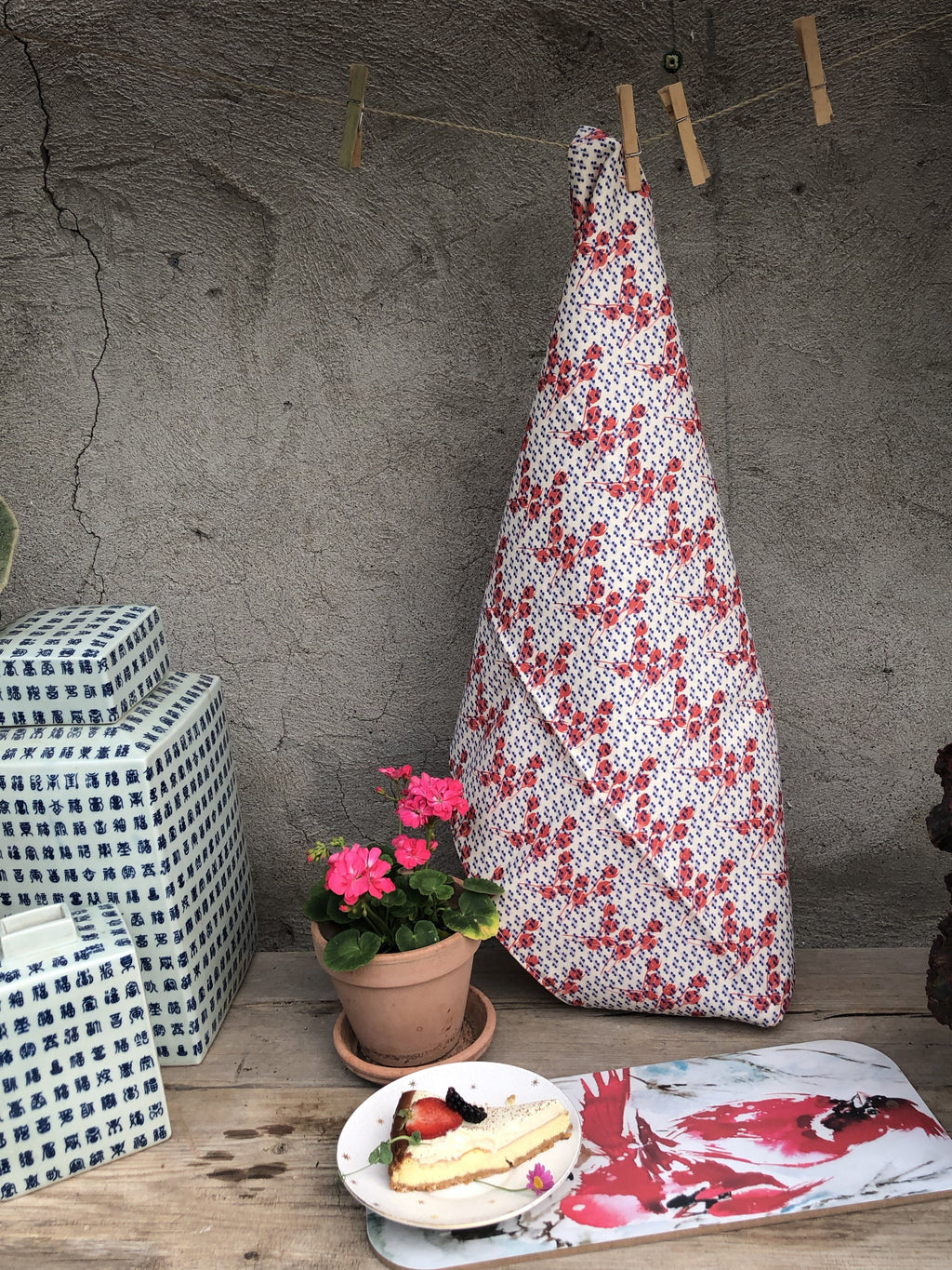 BLUE ROSY | Organic Dish Towel |