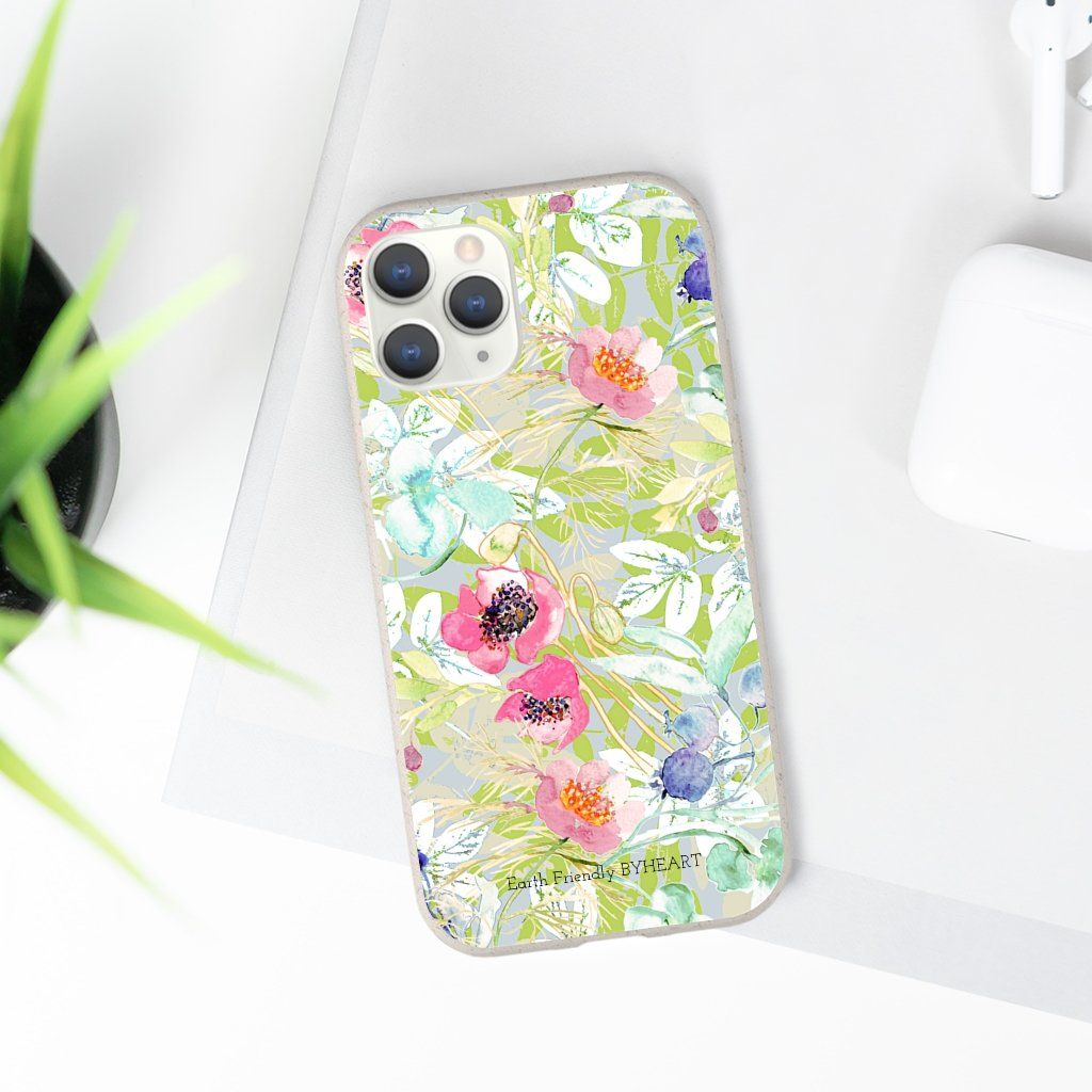 Biodegradable Case || BLUE BLOMS IN GOLLESTAN GARDEN || 