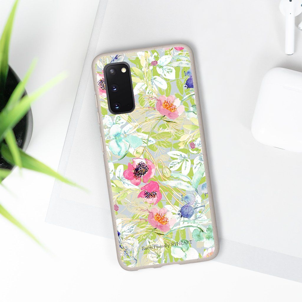 Biodegradable Case || BLUE BLOMS IN GOLLESTAN GARDEN || 