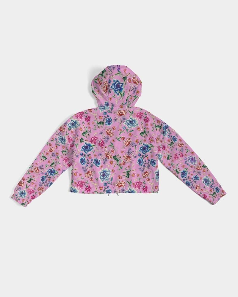 AMORE PINK Women's Cropped Windbreaker
