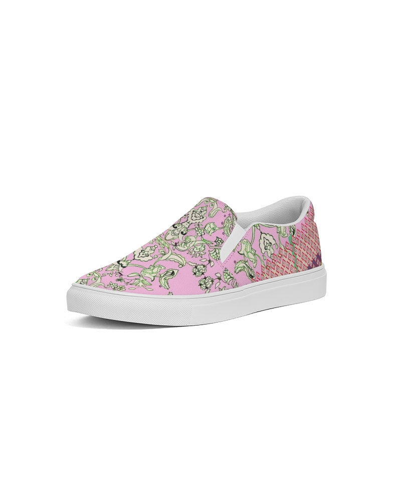MIRACULOUS FLOWERS -PINK || Women's Slip-On Canvas Shoe