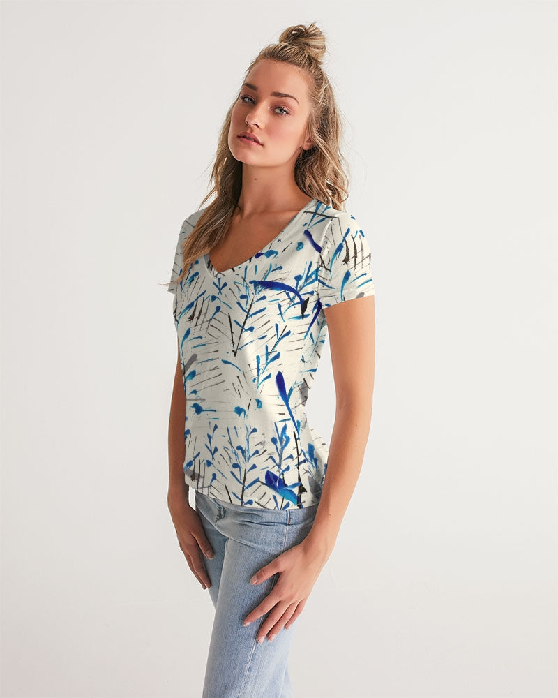 MOONLIGHT BRANCH  Women's V-Neck Tee