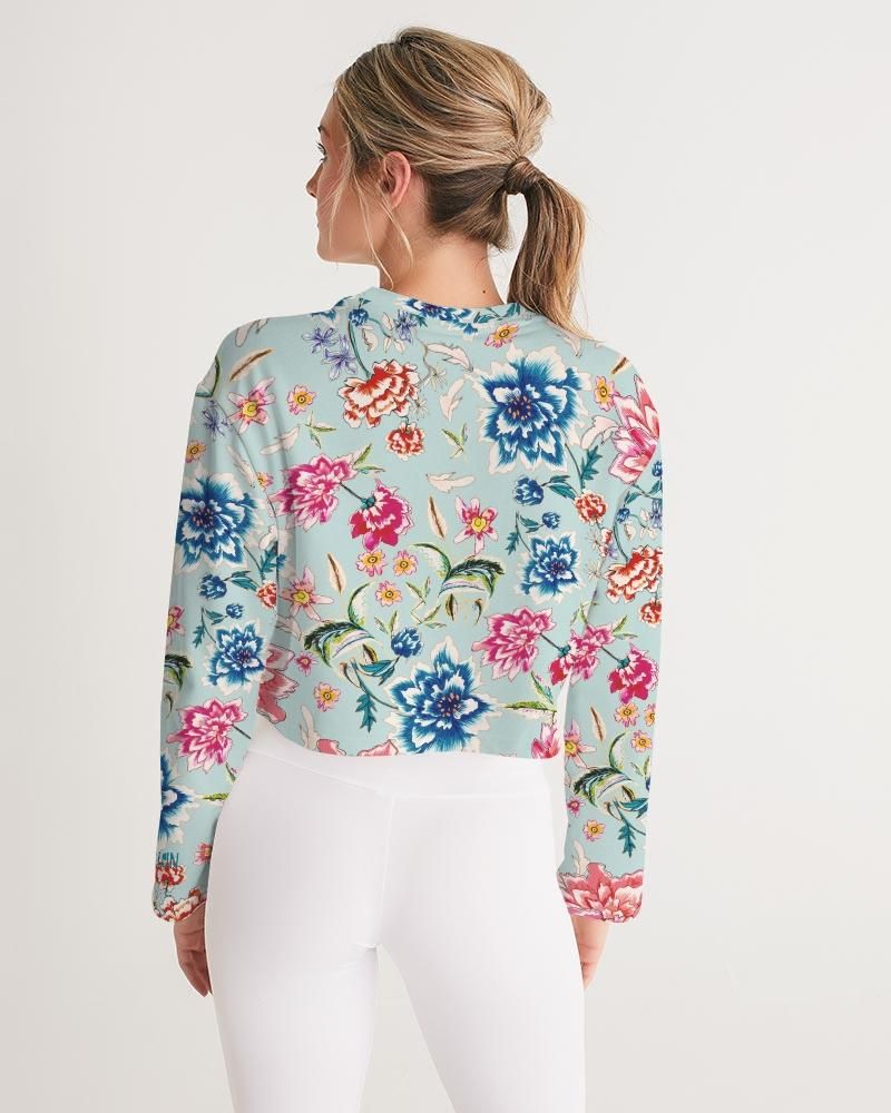 AMORE BLUE Women's Cropped Sweatshirt