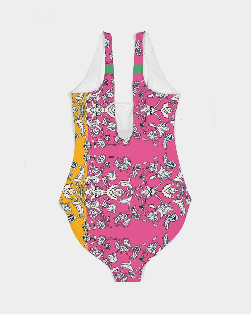 MIRACULOUS FLOWERS -PINK Women's One-Piece Swimsuit