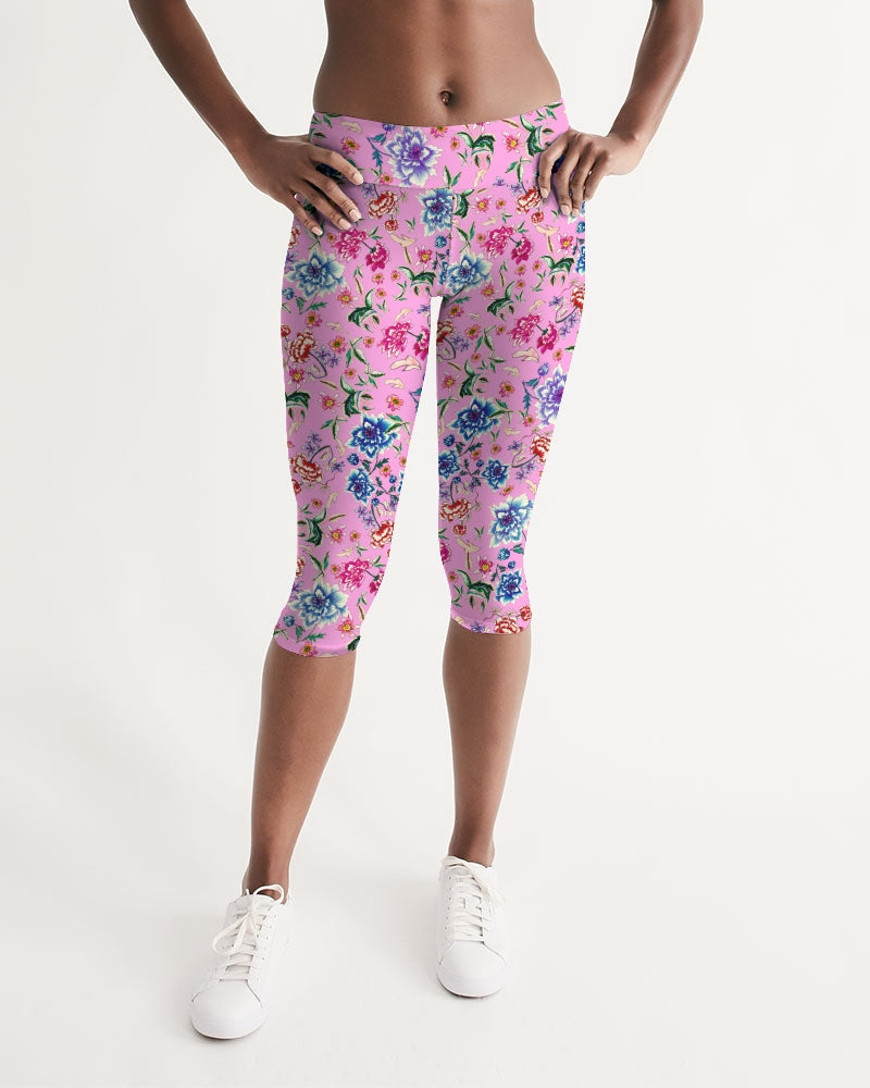 AMORE PINK Women's Mid-Rise Capri