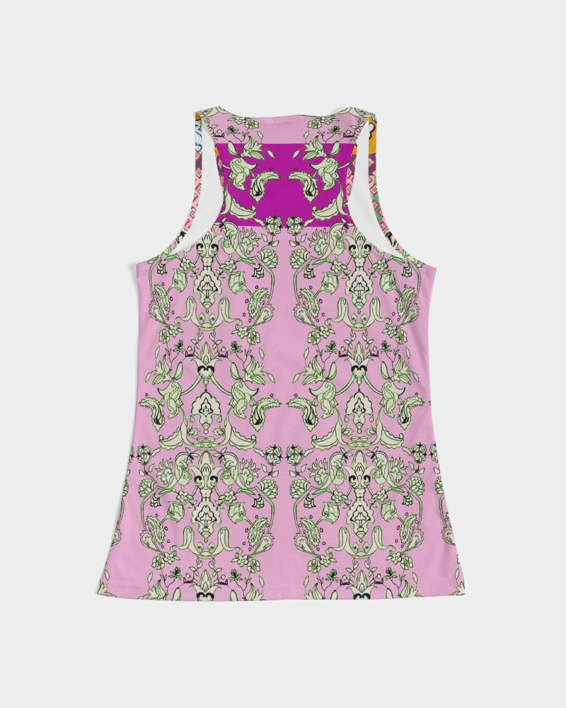 FLORAL  MIRACULOUS  WORLD - dress-pink1 Women's Tank