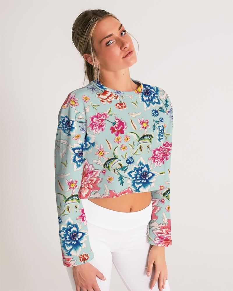 AMORE BLUE Women's Cropped Sweatshirt