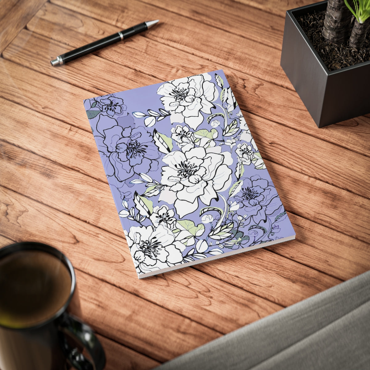 PURPLE ROSES | Softcover Notebook, A5 | 