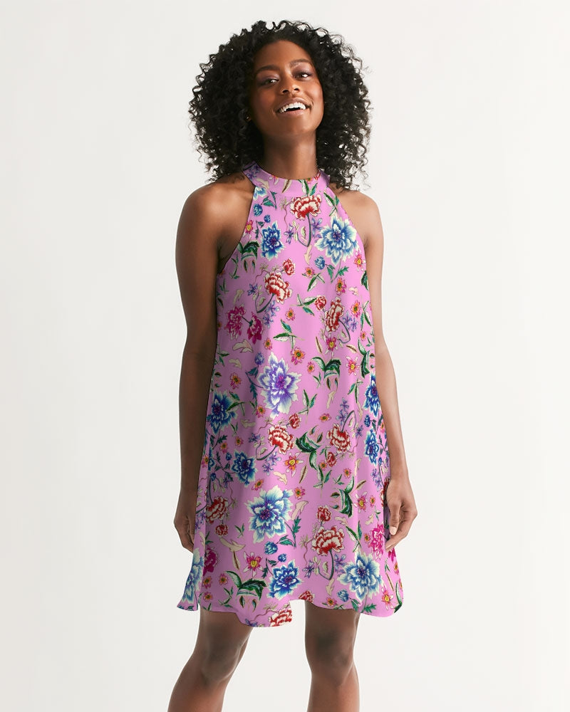 AMORE PINK  || Women's Halter Dress