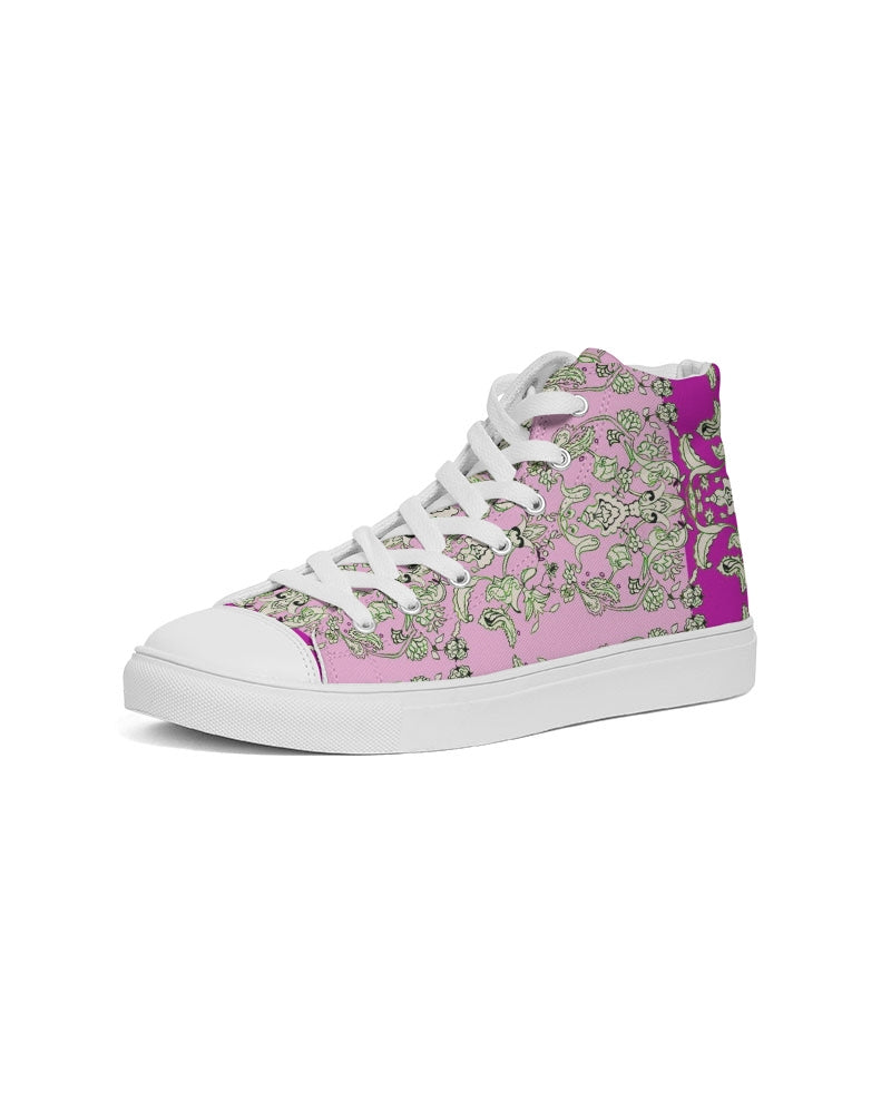 MIRACULOUS FLOWERS -PINK ||  Women's Hightop Canvas Shoe