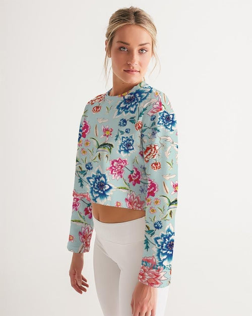 AMORE BLUE Women's Cropped Sweatshirt