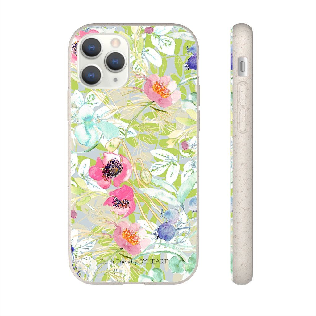 Biodegradable Case || BLUE BLOMS IN GOLLESTAN GARDEN || 