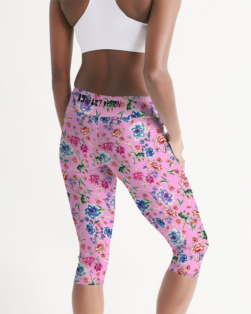 AMORE PINK Women's Mid-Rise Capri