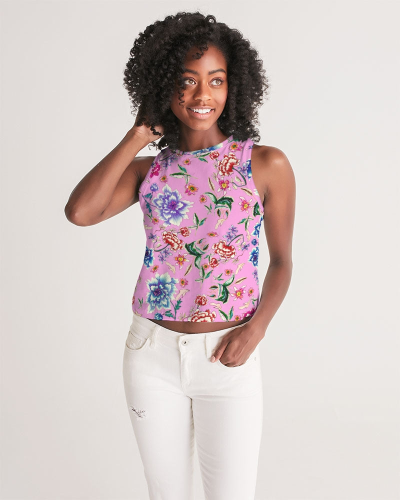 AMORE PINK Women's Cropped Tank