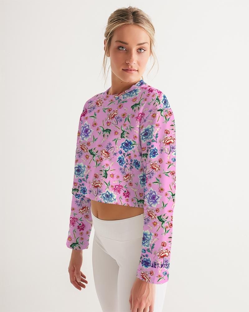 AMORE PINK Women's Cropped Sweatshirt