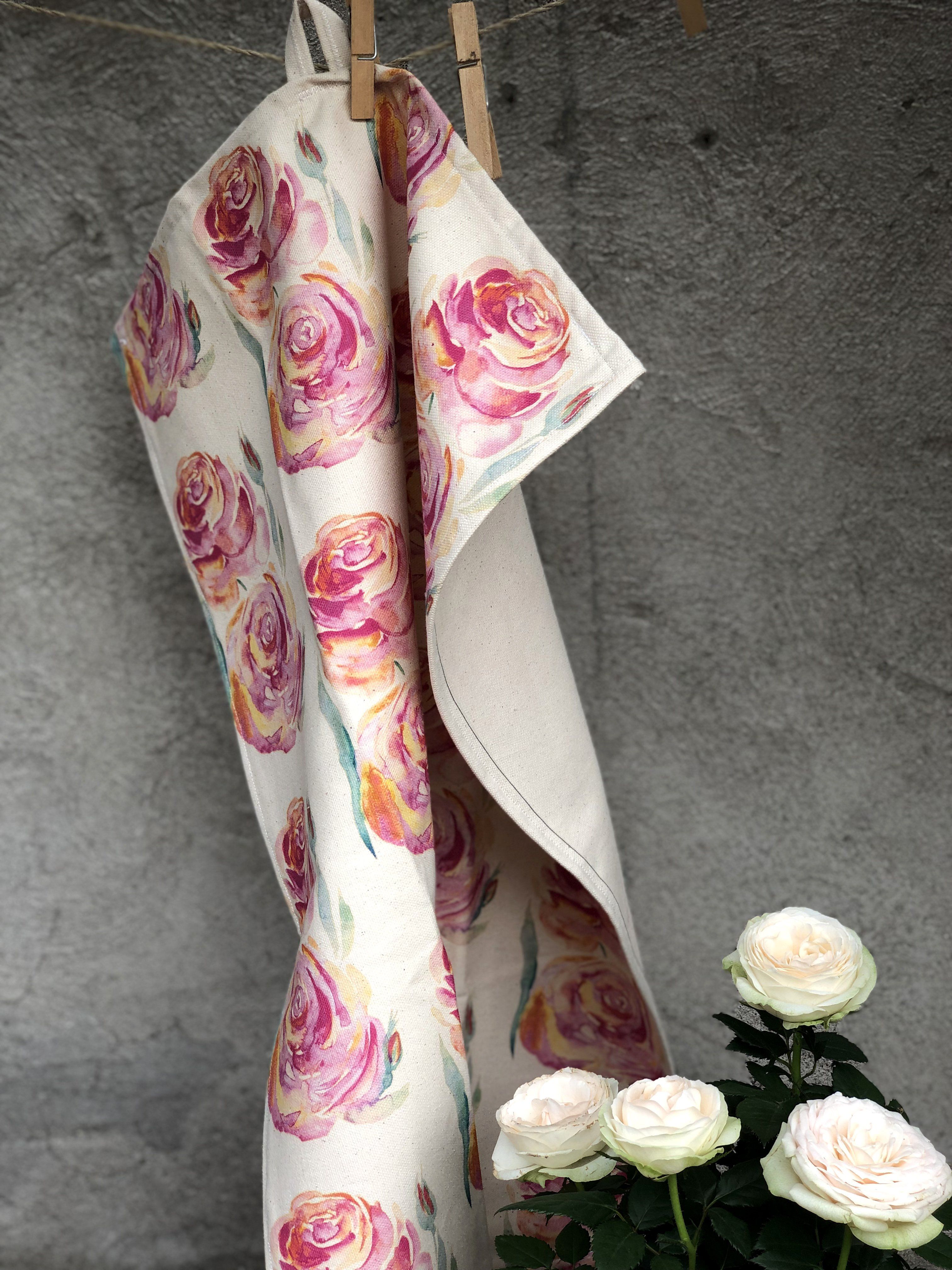 ALWAYS ROSES | Organic Dish Towel |