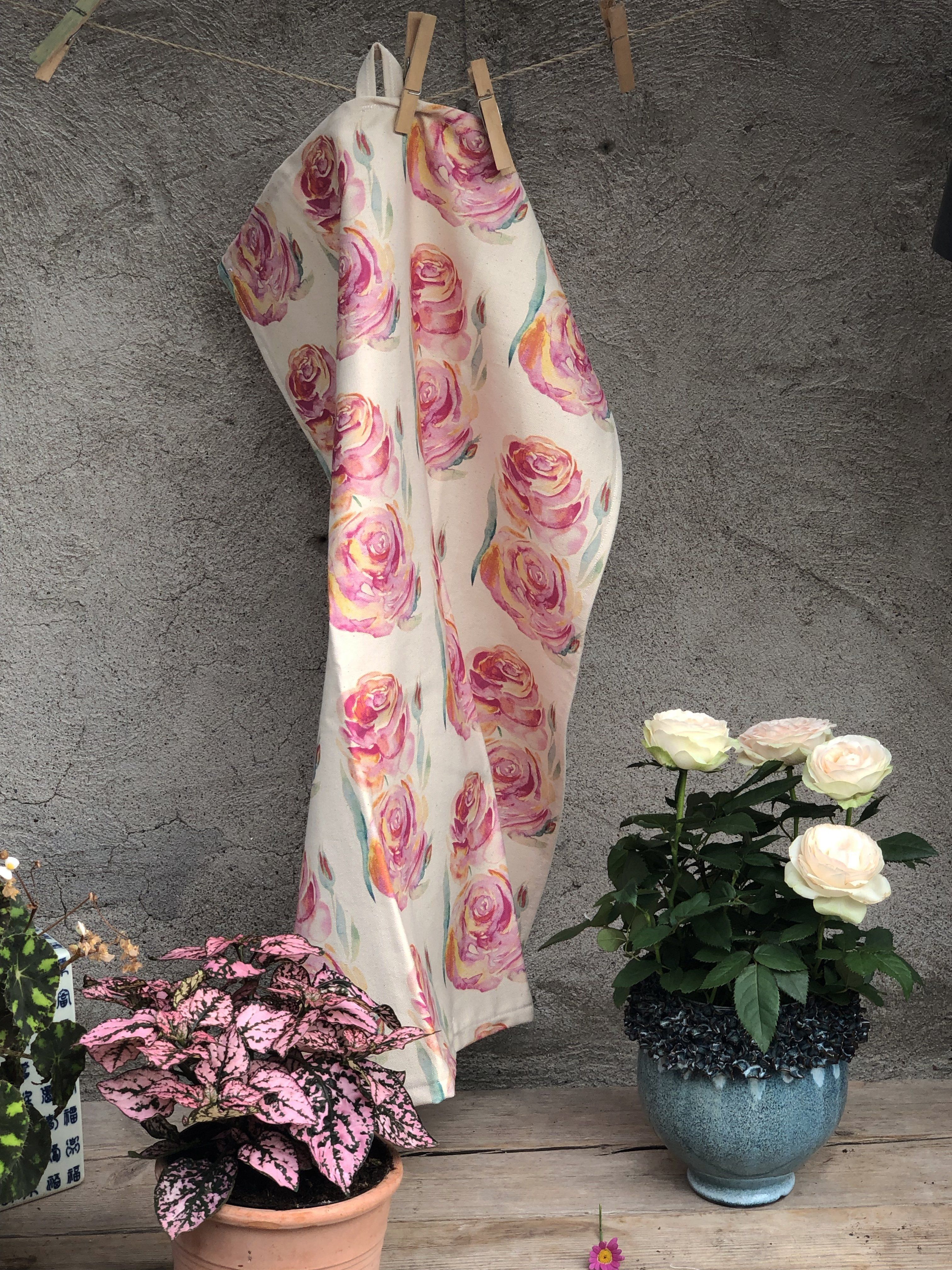 ALWAYS ROSES | Organic Dish Towel |