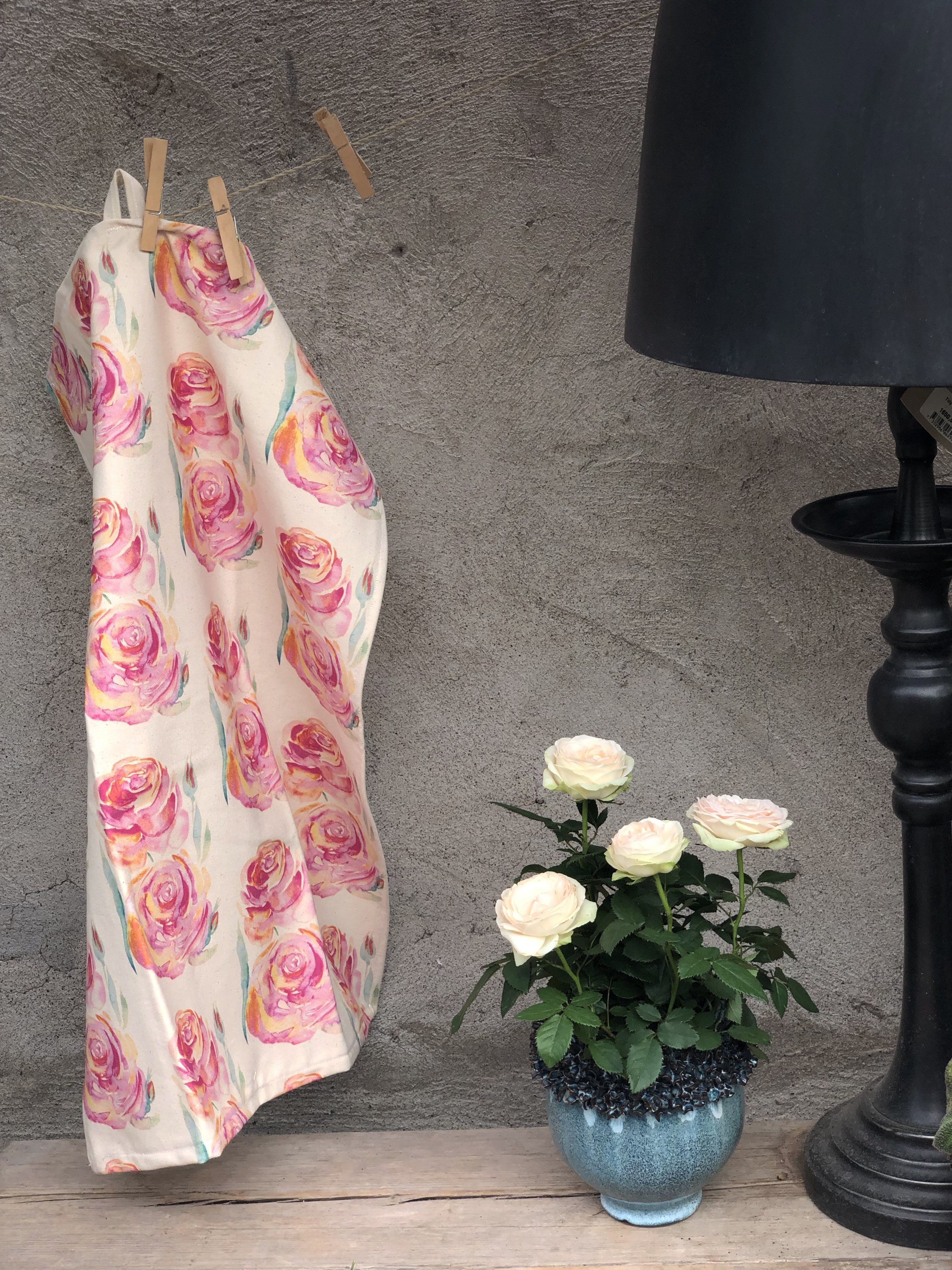 ALWAYS ROSES | Organic Dish Towel |