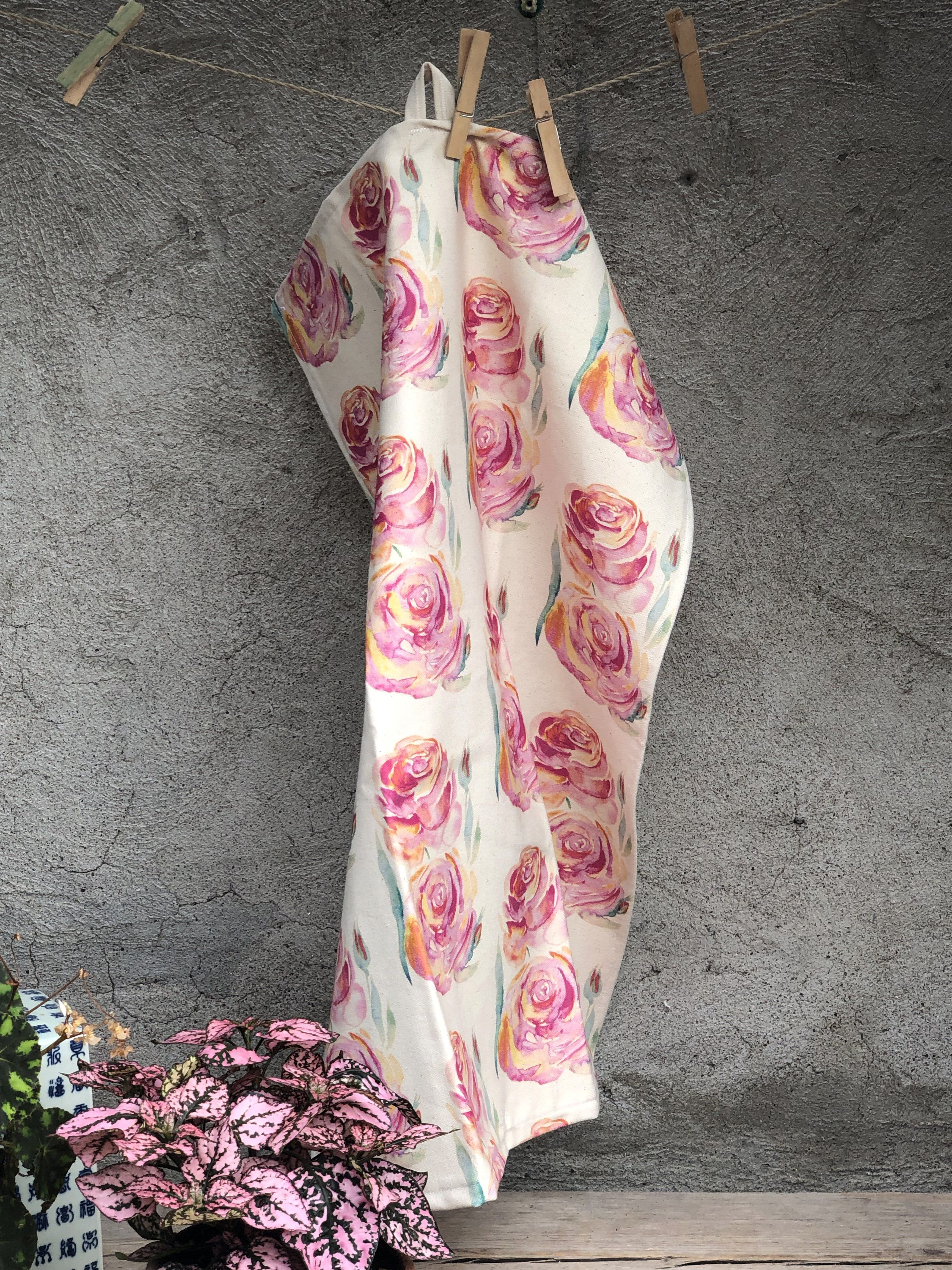 ALWAYS ROSES | Organic Dish Towel |