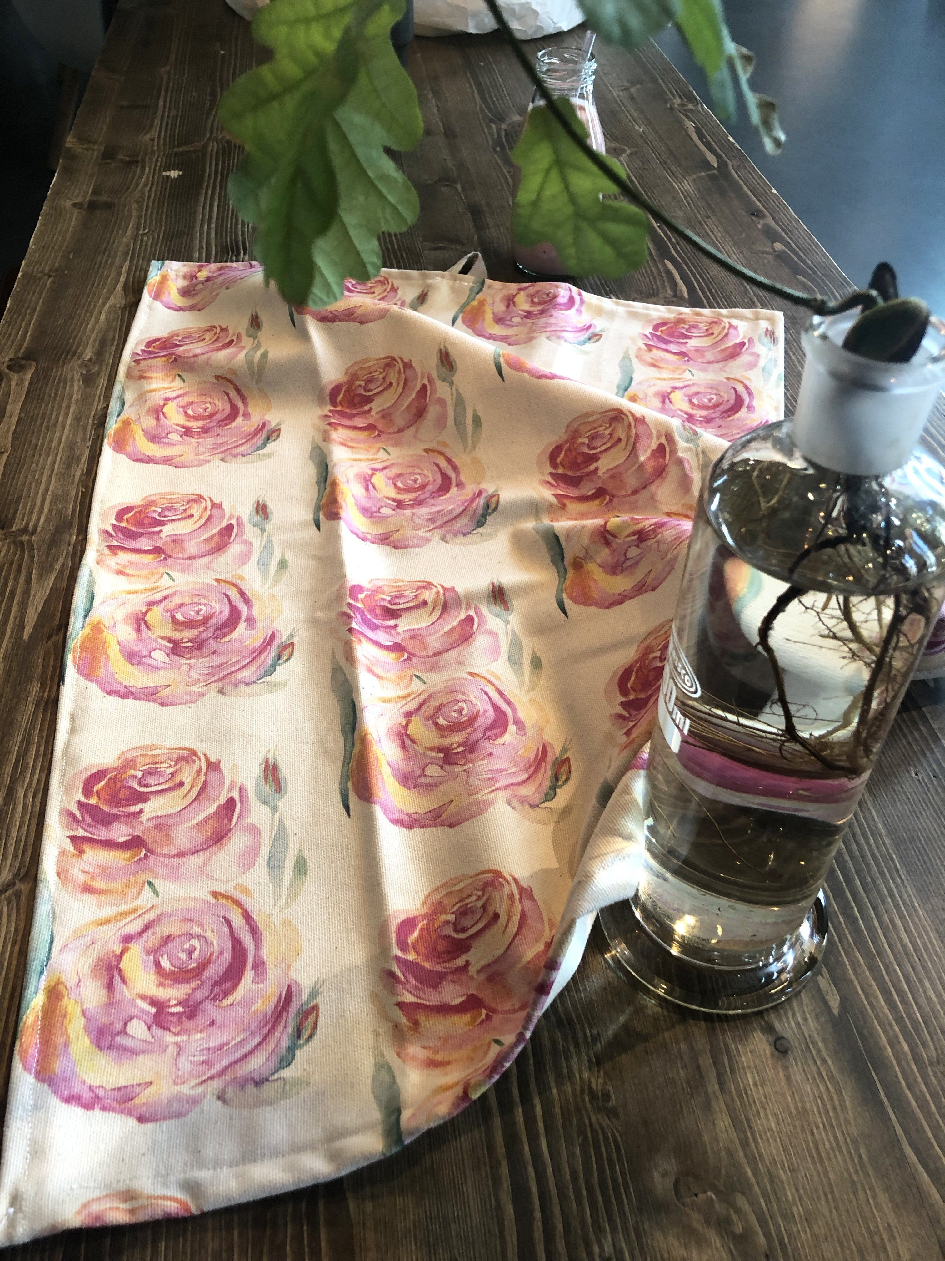 ALWAYS ROSES | Organic Dish Towel |