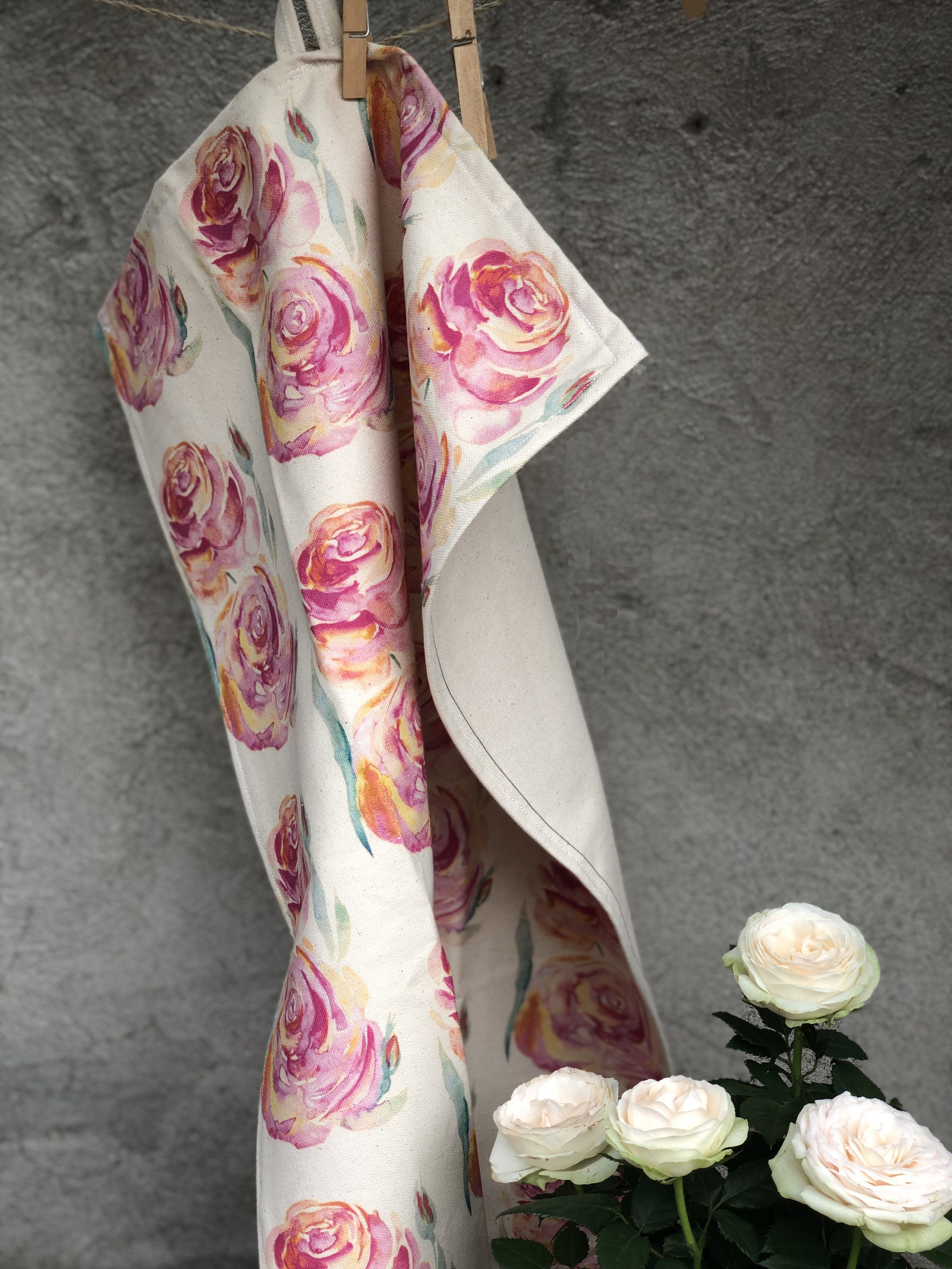 ALWAYS ROSES | Organic Dish Towel |