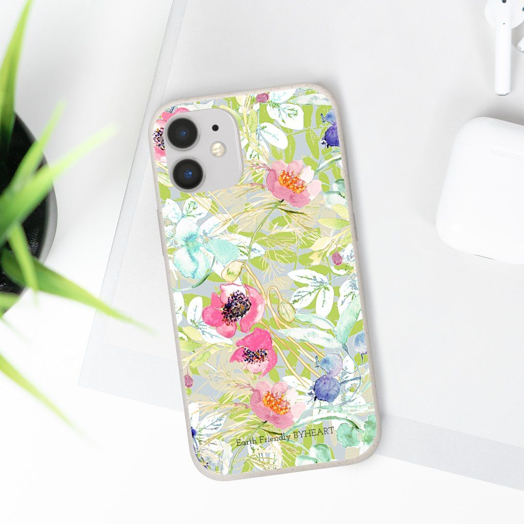 Biodegradable Case || BLUE BLOMS IN GOLLESTAN GARDEN || 