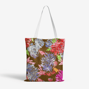 Heavy Duty and Strong Natural Canvas Tote Bags || EXPRESSIV FLOWERS ||