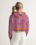 MIRACULOUS FLOWERS -PINK || Women's Cropped Hoodie