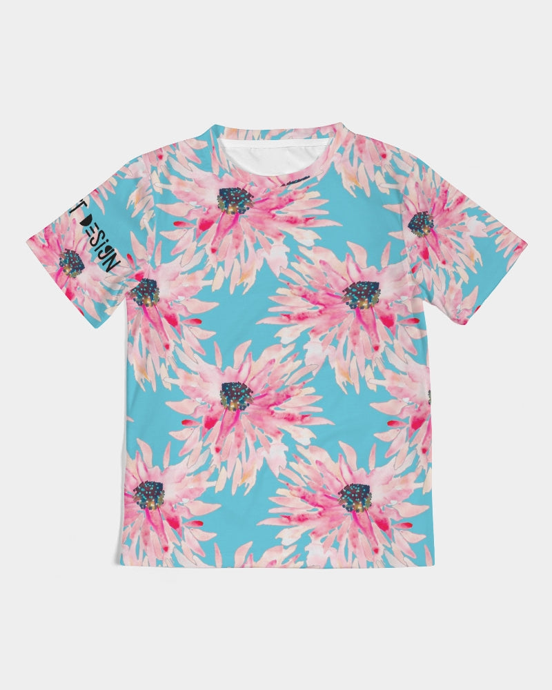 happy blue flowers Kids Tee